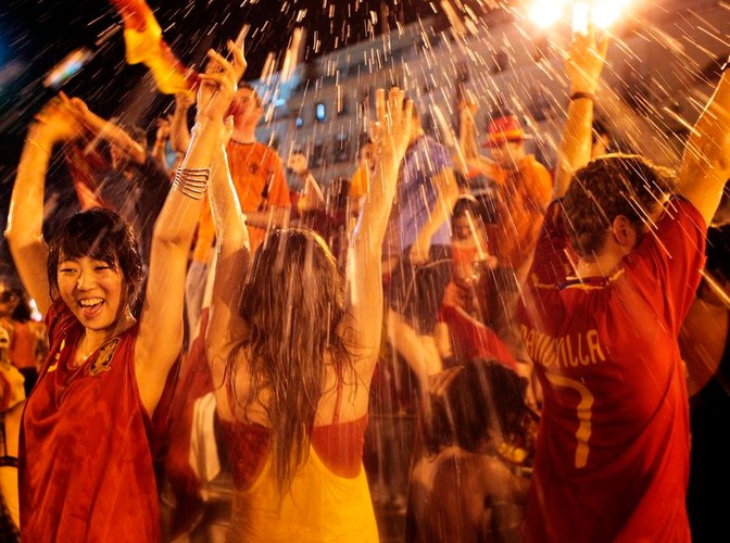 Tak się cieszą kibice Hiszpanii