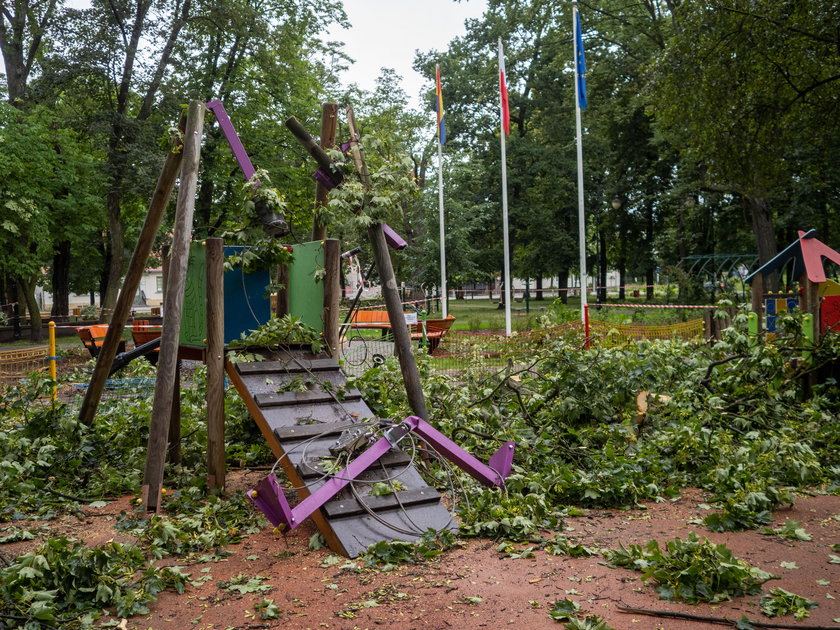 Burza w Aleksandrowie Łódzkim. Ludzie nie słuchali ostrzeżeń