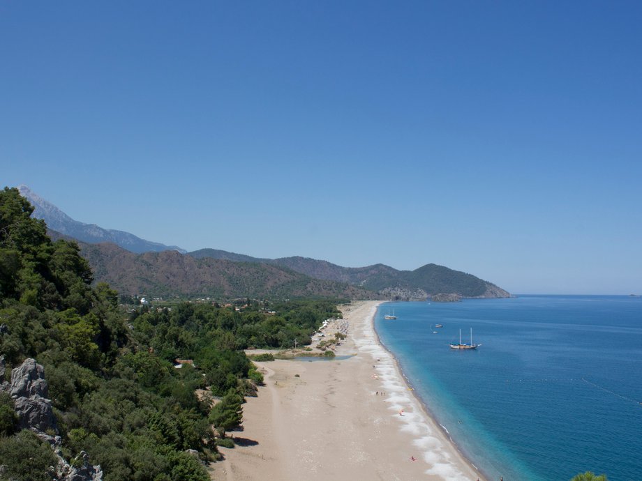 Thanks to its ban on large developments, Turkey's Cirali Beach offers visitors a calm and quiet atmosphere where they can enjoy the clear waters of the Mediterranean. Enjoy a swim at the beach before exploring the quaint atmosphere of the Cirali village.