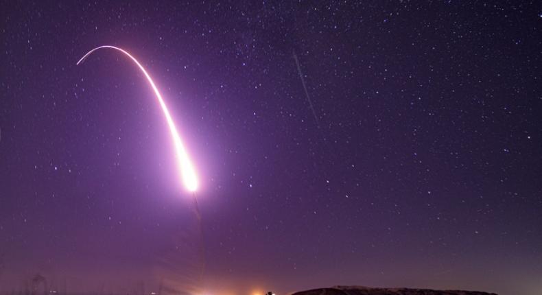 A test launch of an unarmed Minuteman III intercontinental ballistic missile from Vandenberg Air Force Base in California on October 2 -- a short-range missile was tested on Thursday from the base