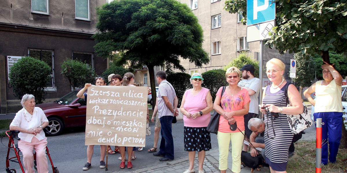 Protest mieszkańców w Krakowie