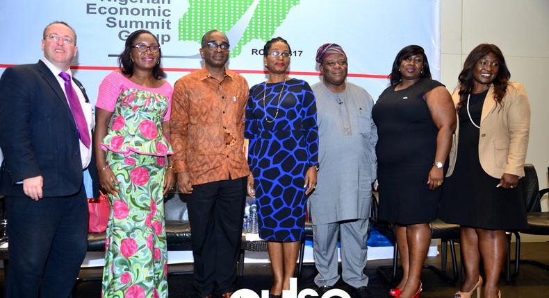 Mr Andrew Fleming, Dr Eniola Ajayi, Mr Segun Awolowo, Mrs Nneka Okekearu, Mr Laoye Jaiyeola NESG, and others Mr Andrew Fleming, Dr Eniola Ajayi, Mr Segun Awolowo, Mrs Nneka Okekearu, Mr Laoye Jaiyeola NESG, and others 