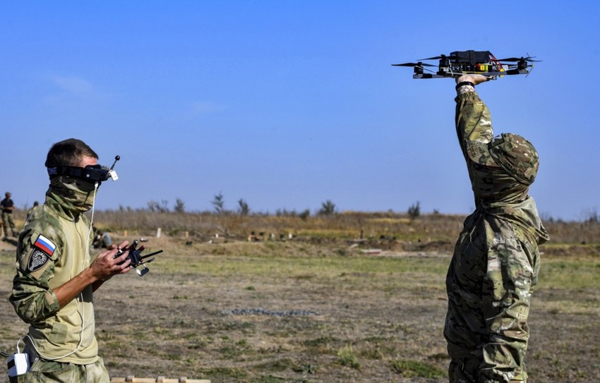 Ruska vojska na obuci sa FPV dronovima na poligonu u Rostovu na Donu 4. oktobra 2024.