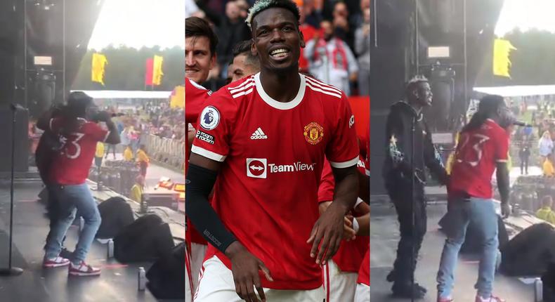 Watch: Paul Pogba performs with Burna Boy just hours after starring for Manchester United 