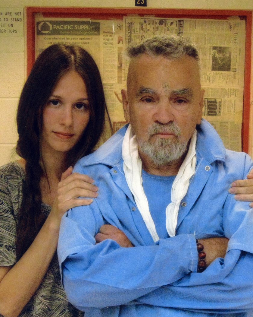 Charles Manson z przyszłą żoną