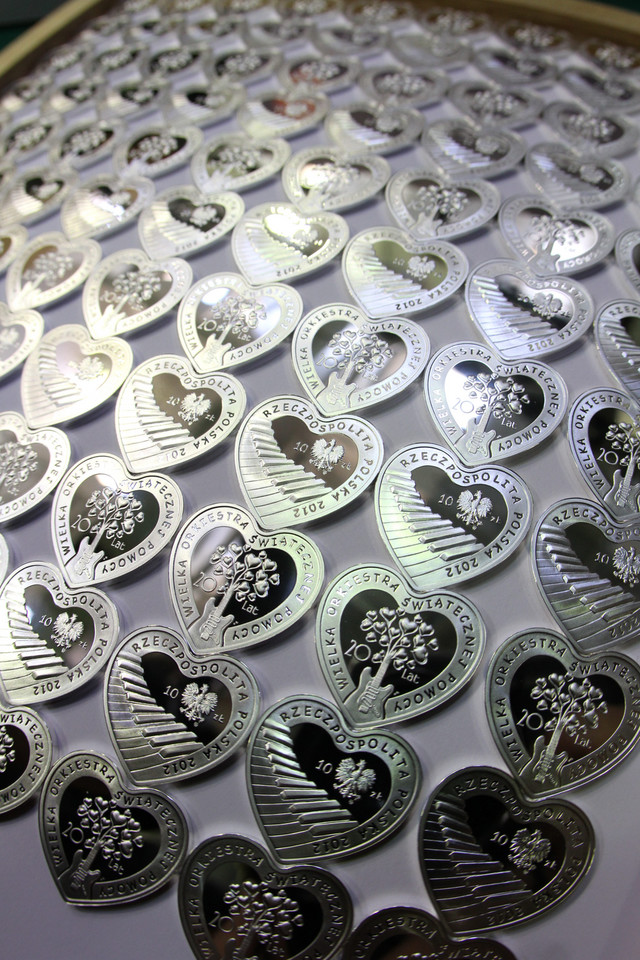 Monety w kształcie serca