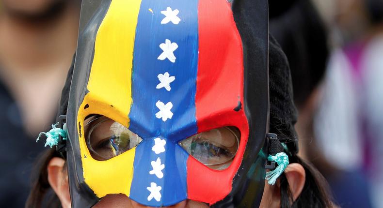 Demonstrators rally during the so-called mother of all marches against Venezuela's President Nicolas Maduro in Caracas, April 19, 2017.