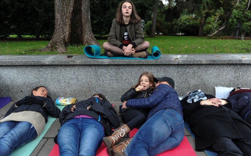 Nietypowy protest przed Sejmem