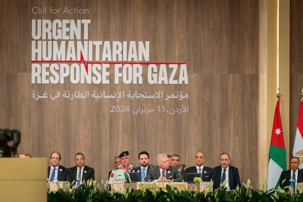 Jordania, szczyt poświęcony kryzysowi humanitarnemu w Strefie GazyDostawca: PAP/EPA.