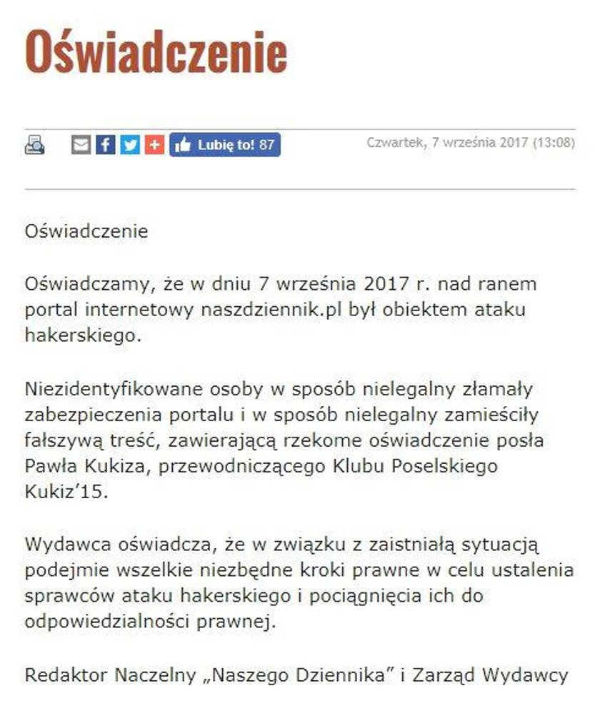 Hakerzy zaatakowali media o. Rydzyka! Uderzyli w Kukiza