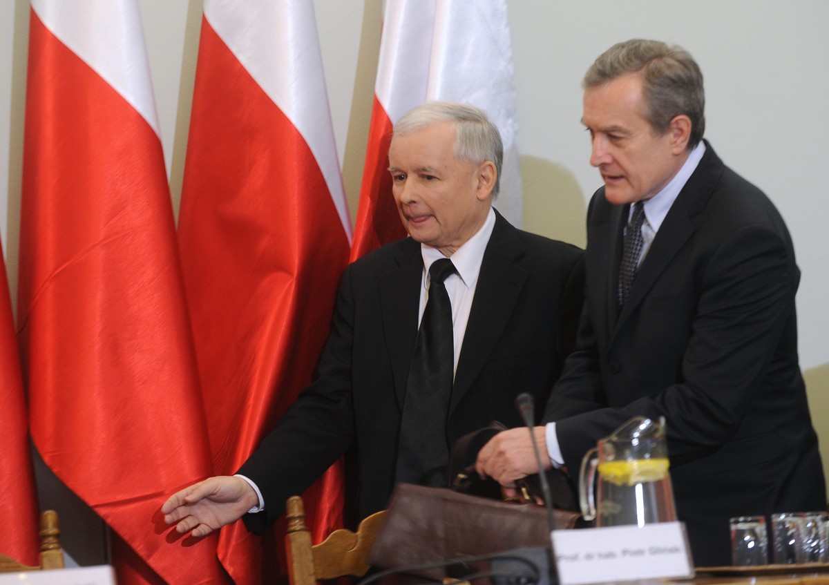 Jarosław Kaczyński i prof. Piotr Gliński