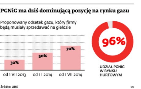 PGNiG ma dziś dominującą pozycję na rynku gazu