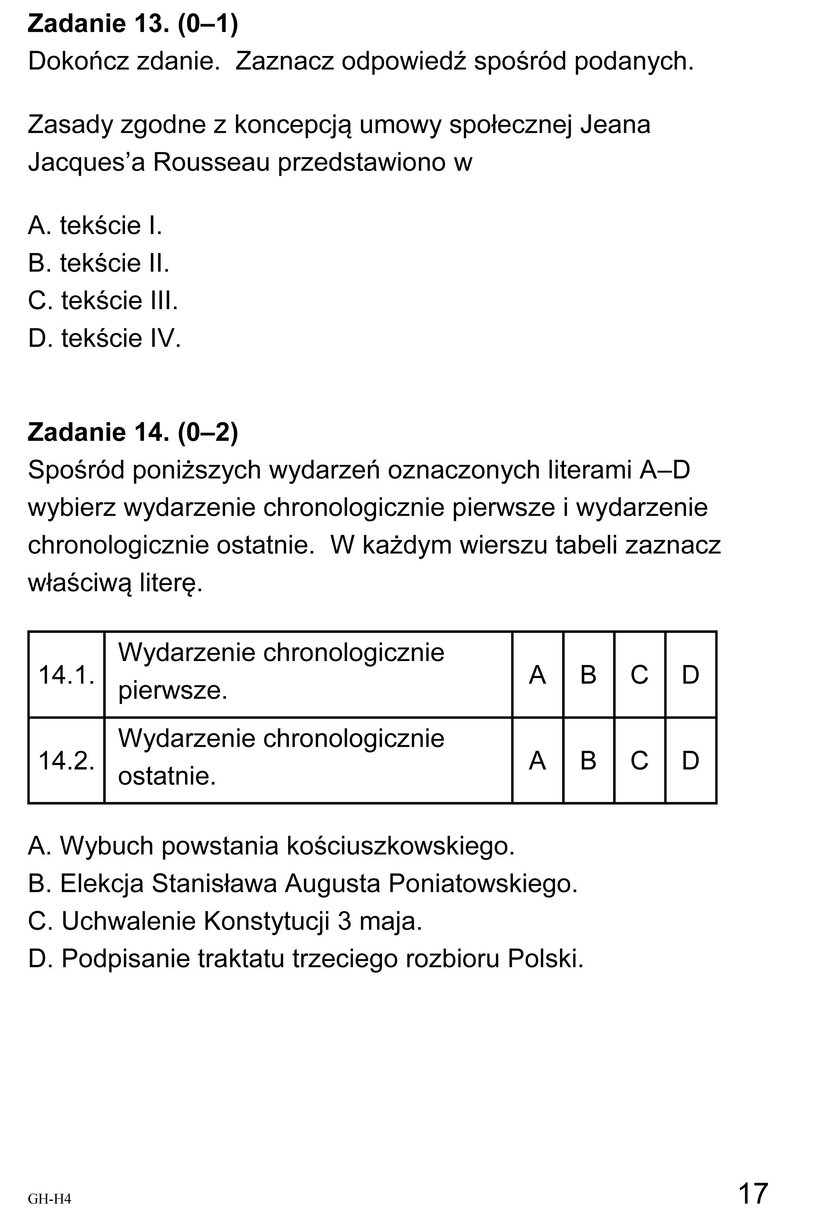 Egzamin Gimnazjalny 2018: Historia i WOS - Odpowiedzi i Arkusze