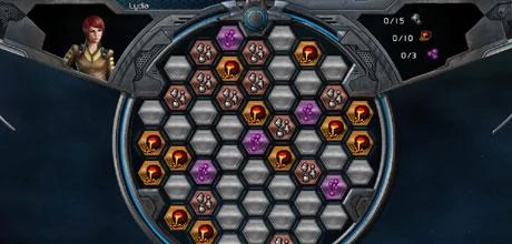 Screen z gry "Puzzle Quest: Galactrix"