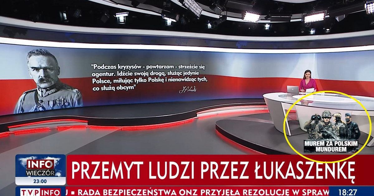 Nuevo menú de información de TVP.  «La pared detrás del uniforme polaco»