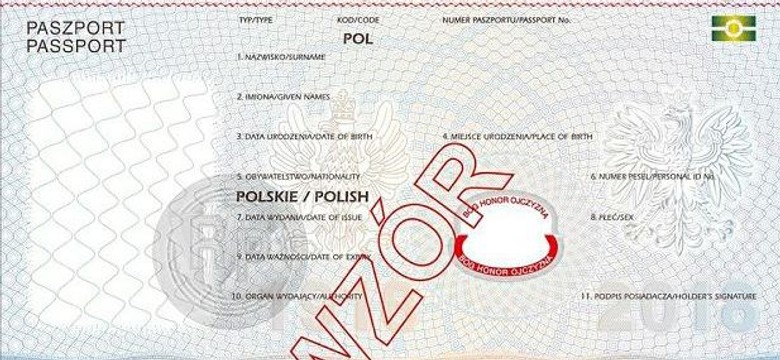 Ponad 1500 skarg do RPO na umieszczenie w paszporcie hasła "Bóg, Honor, Ojczyzna"