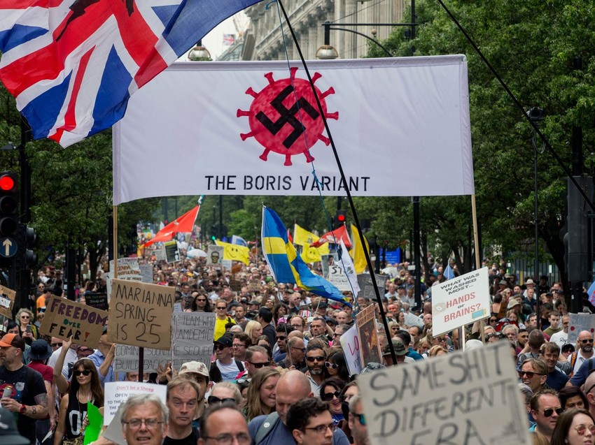 Antivakcinaški protest krajem juna u Londonu