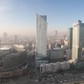 Warszawa smog zima panorama wieżowce drapacze chmur