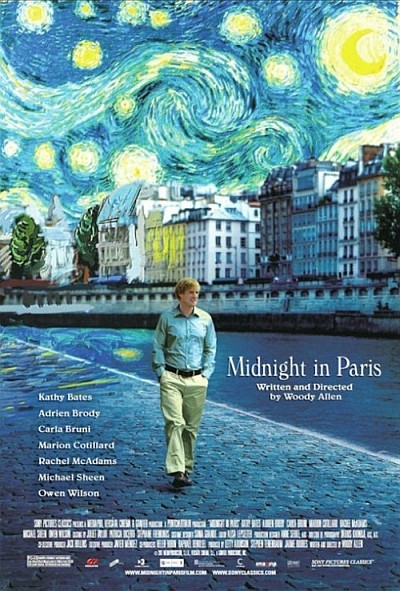 "Midnight in Paris" - plakat filmu