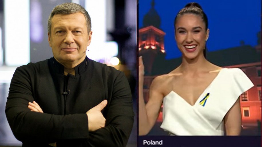 Władimir Sołowiow (East News, fot. Stringer) i Ida Nowakowska na Eurowizji 2022 (kadr z programu) 