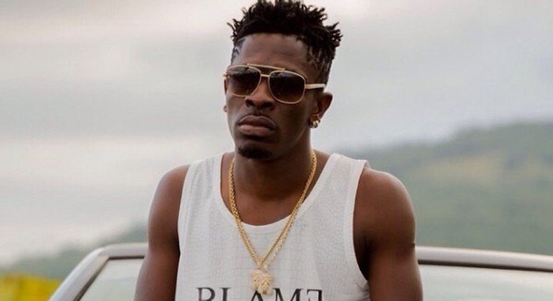 Shatta Wale poses for the camera