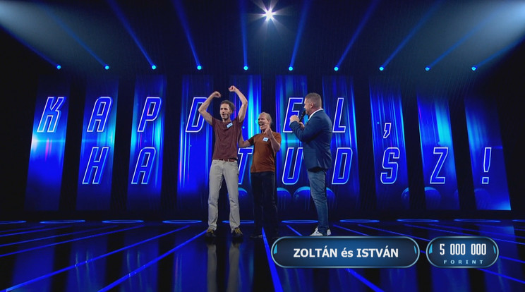 István (balról) és Zoltán így örült a nyereménynek / Fotó: TV2