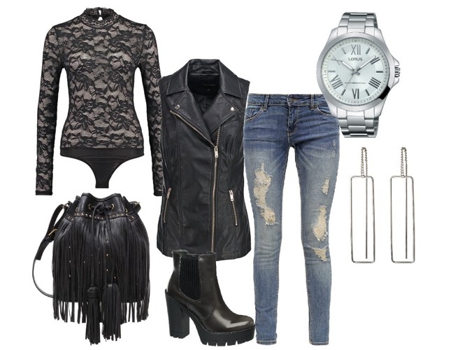 STYLIZACJE z ubraniami ze skóry