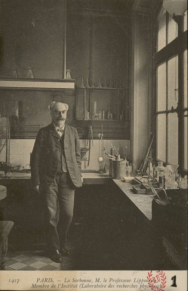 Gabriel Lippman w swoim laboratorium