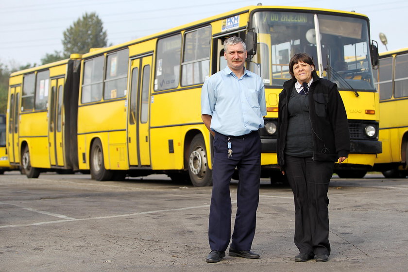 Leszek Tomeczek (36 l.) i Jolanta Kurzok (49 l.), kierowcy PKM w Katowicach