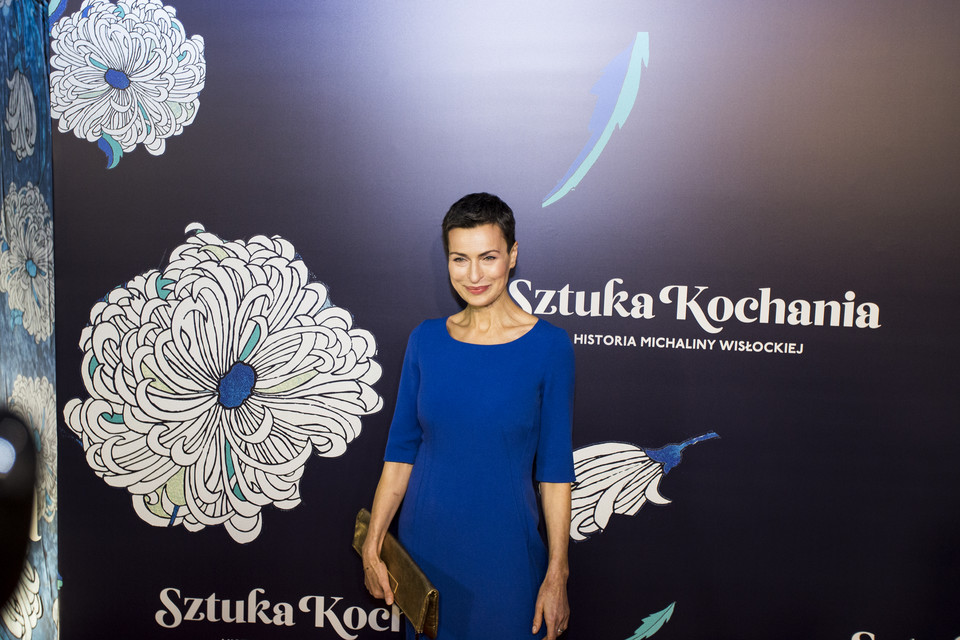 Justyna Wasilewska na premierze filmu "Sztuka kochania"