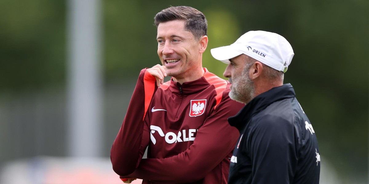 Robert Lewandowski i Michał Probierz.