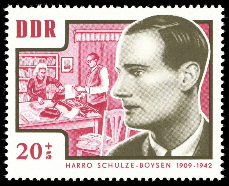 Znaczek poczty NRD z Harro Schulze-Boysenem 