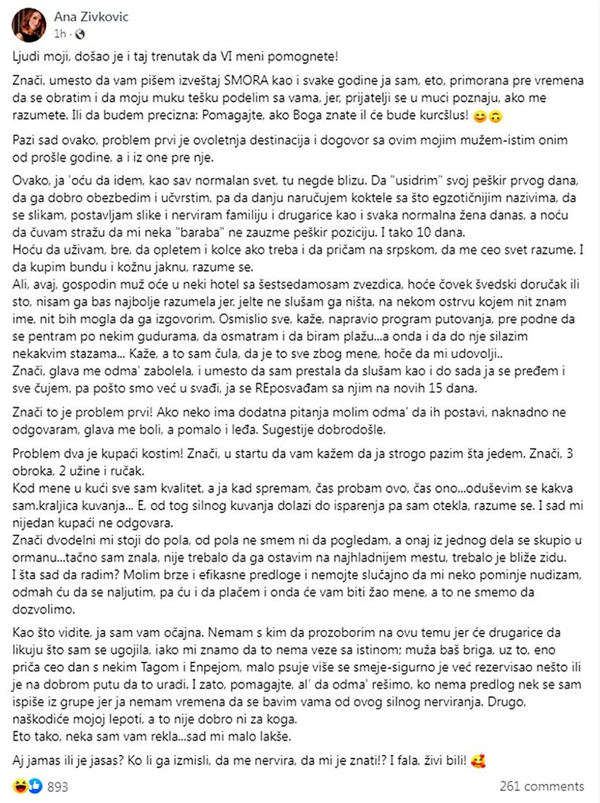 Objava Ane unutar grupe Grčka info