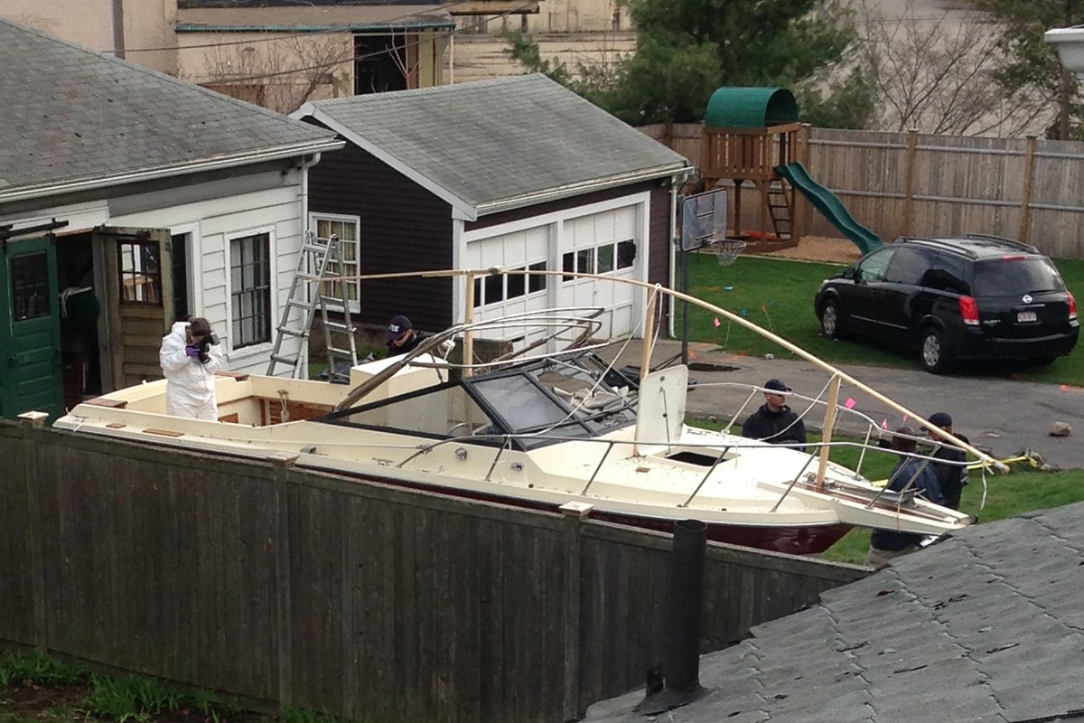 Łódź, w której ukrywał się zamachowiec z Bostonu