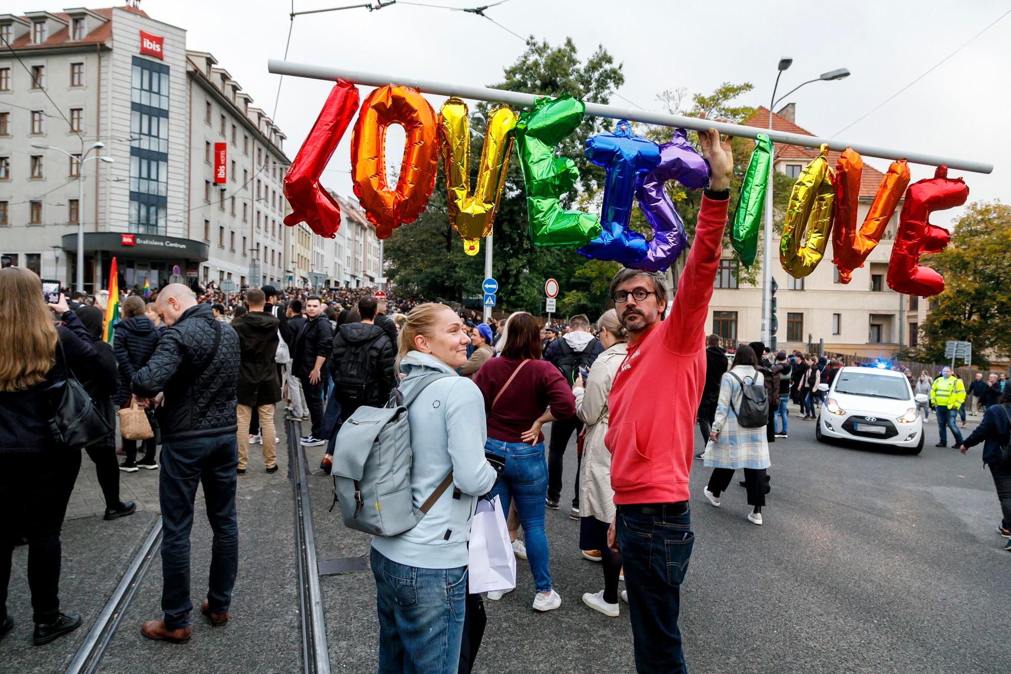 Pochod za odsúdenie nenávisti voči LGBTI komunite.