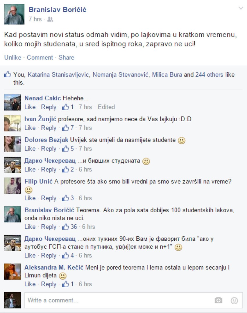 Prepiska na fejsbuku