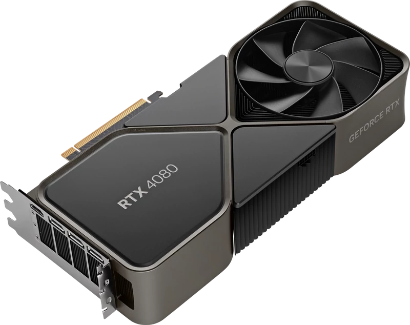 Nvidia GeForce RTX 4080 Founders Edition – tyłobok przód