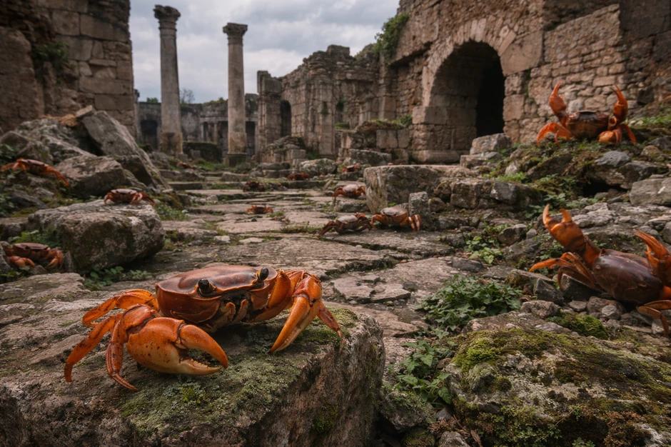 Rakovi u starim ruševinama antičkog Rima
