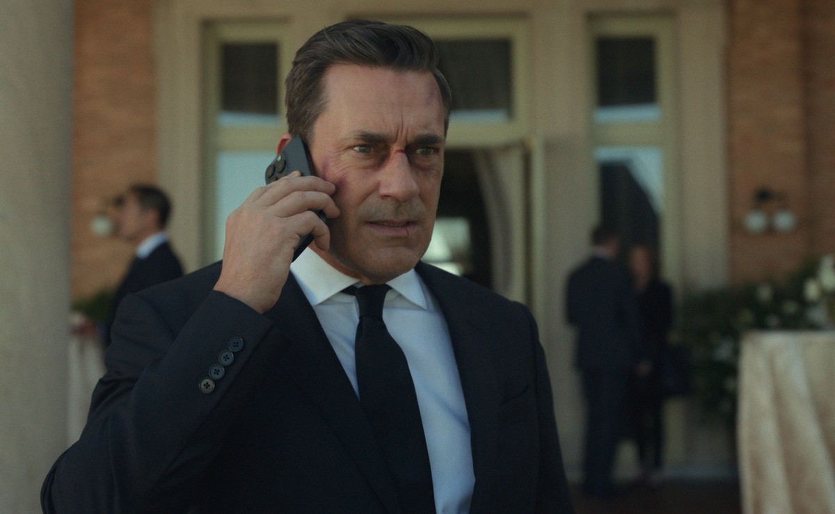 Jon Hamm w siódmym odcinku serialu "Znajomi i sąsiedzi"