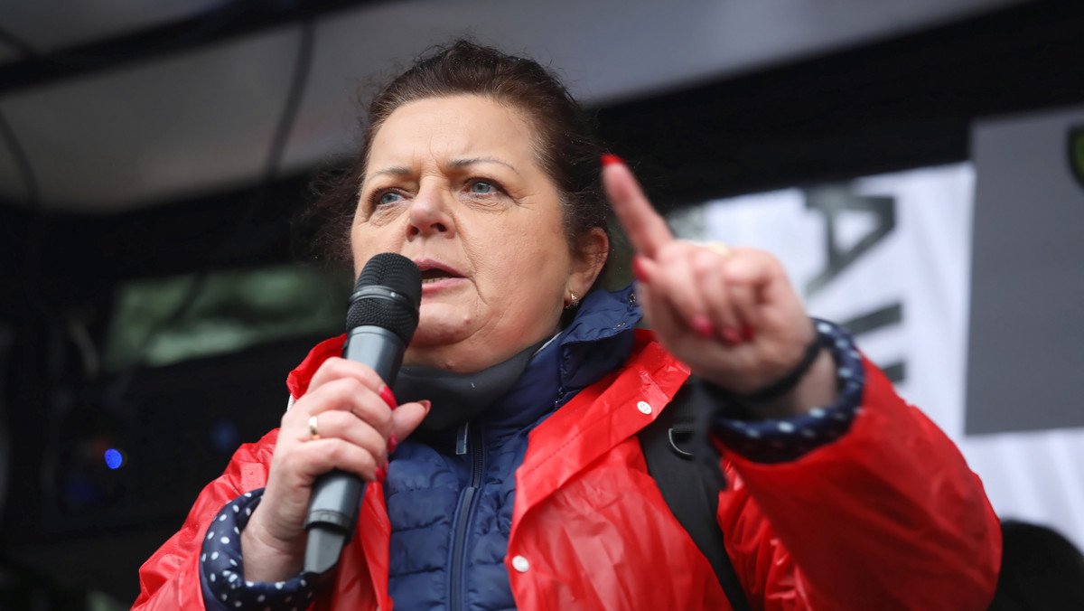Renata Beger skomentowała protesty rolników. Wzięła ze sobą symbol Samoobrony