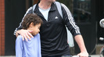 Hugh Jackman z synem Oscarem w Nowym Jorku