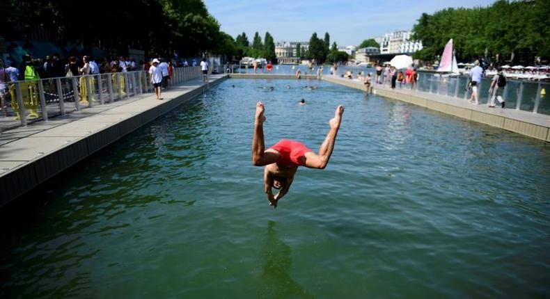 The new public bathing area in Paris was an instant hit last week