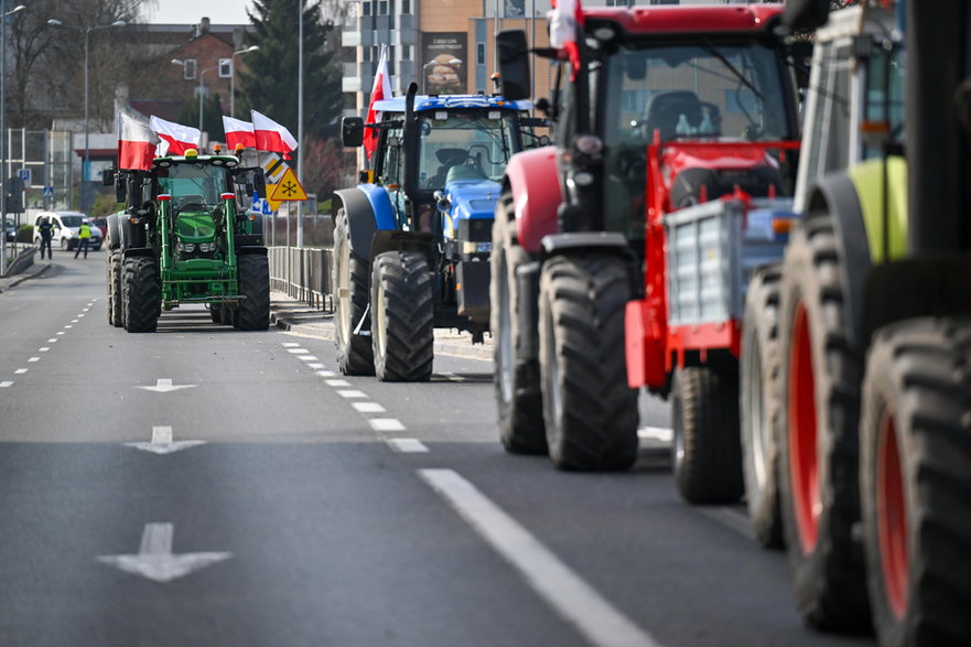 Protest rolników w Kielcach 21 marca 2024 r.