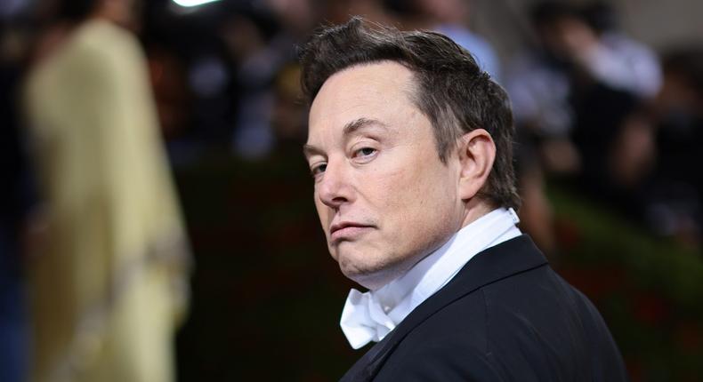 Elon Musk attends The 2022 Met Gala Celebrating In America: An Anthology of Fashion at The Metropolitan Museum of Art on May 02, 2022 in New York City.