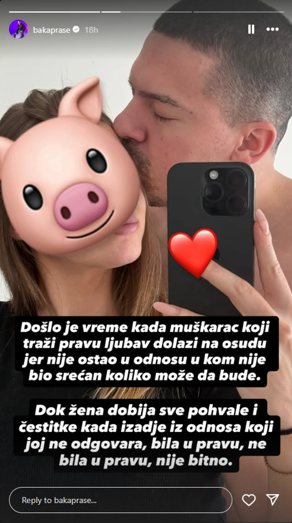 Baka Prase objavio fotku sa novom devojkom