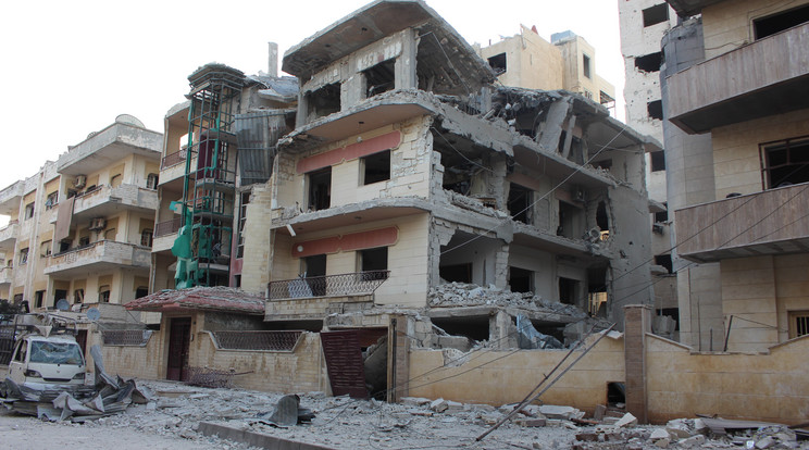 A szíriai Homsz városának egy része  jelenleg így néz ki. /Fotó: AFP