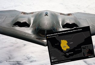 Pierwsza taka misja od stycznia 2017 r. Bombowce B-2 zaatakowały magazyny broni Huti w Jemenie
