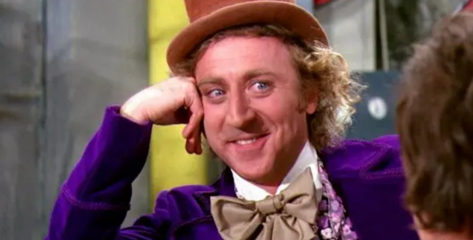 Kadr z filmu "Willy Wonka i Fabryka Czekolady"