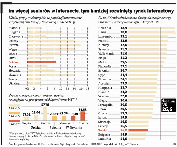 Im więcej seniorów w internecie, tym bardziej rozwinięty rynek internetowy