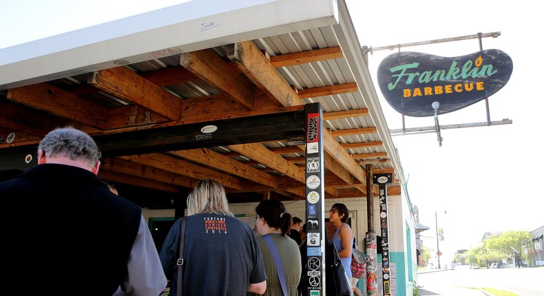 Franklin Barbecue is famous for its barbecue.Hutton Supancic/Contributor/Getty Images